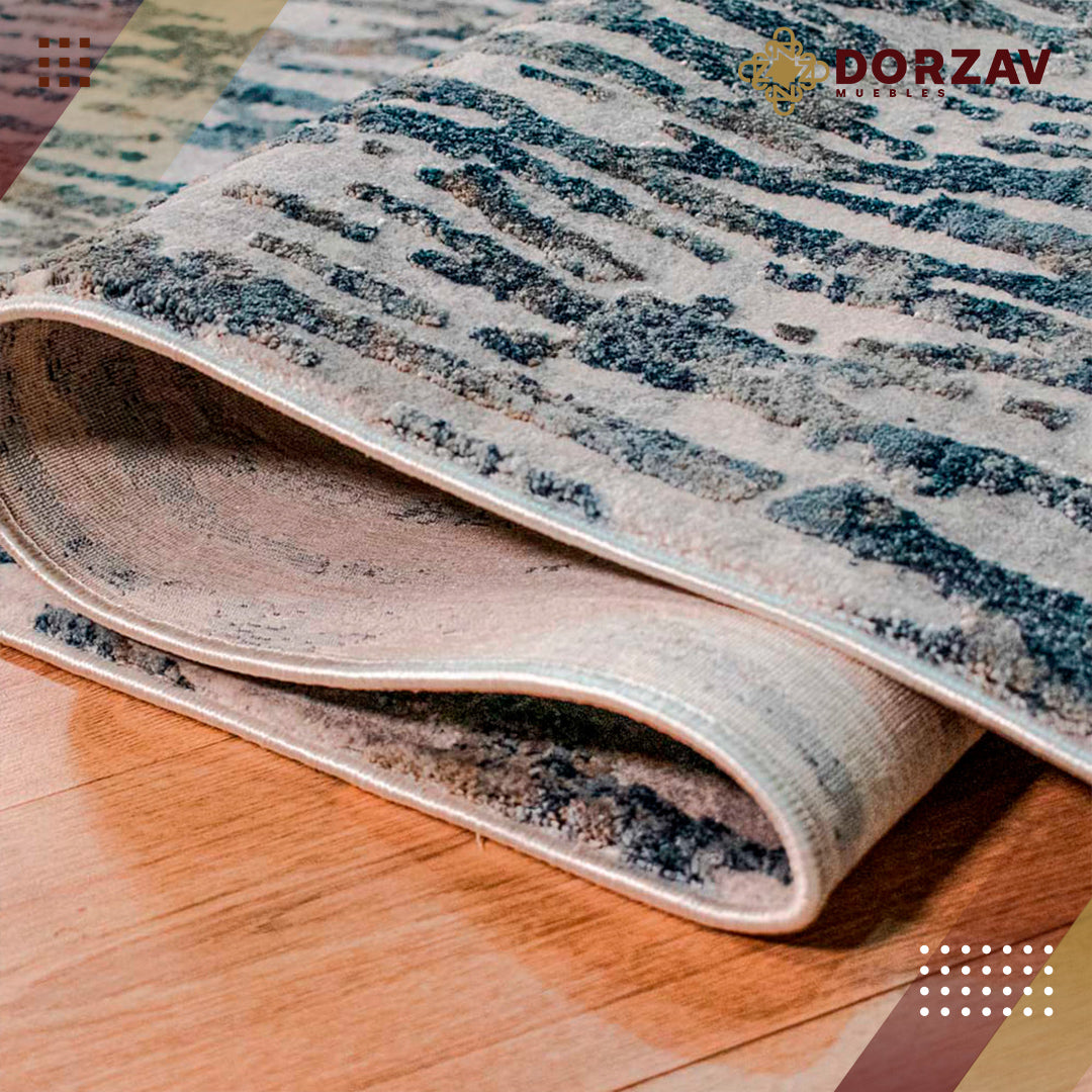 Tapete Decorativo Side T2083 Azul / Crema – Abstracto · Interior