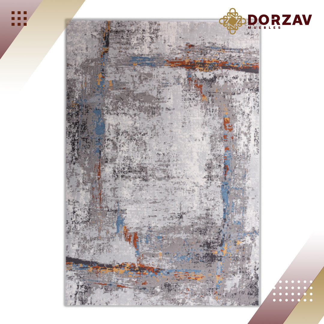 Tapete Decorativo Siena U2037 Azul / Crema – Abstracto · Interior