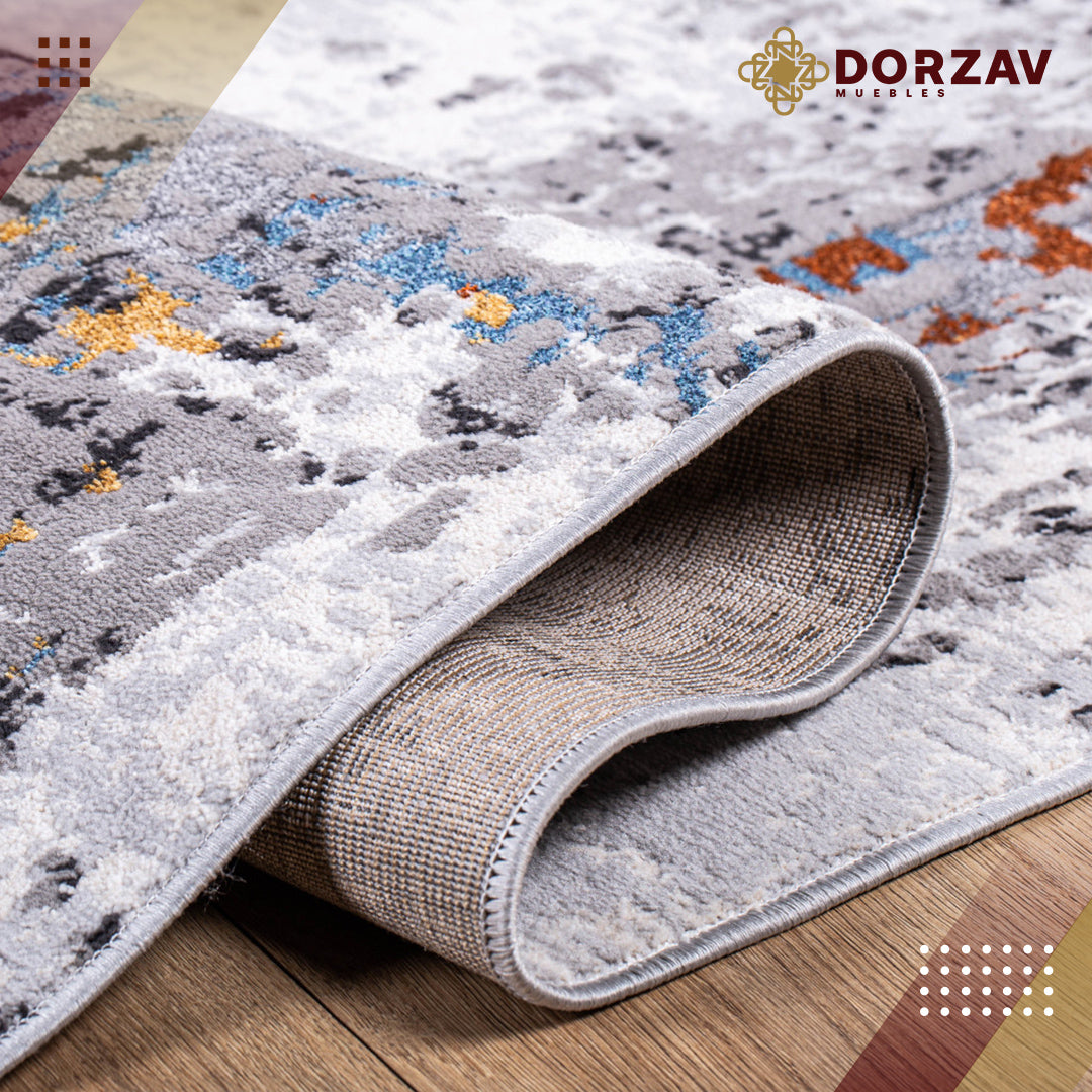 Tapete Decorativo Siena U2037 Azul / Crema – Abstracto · Interior