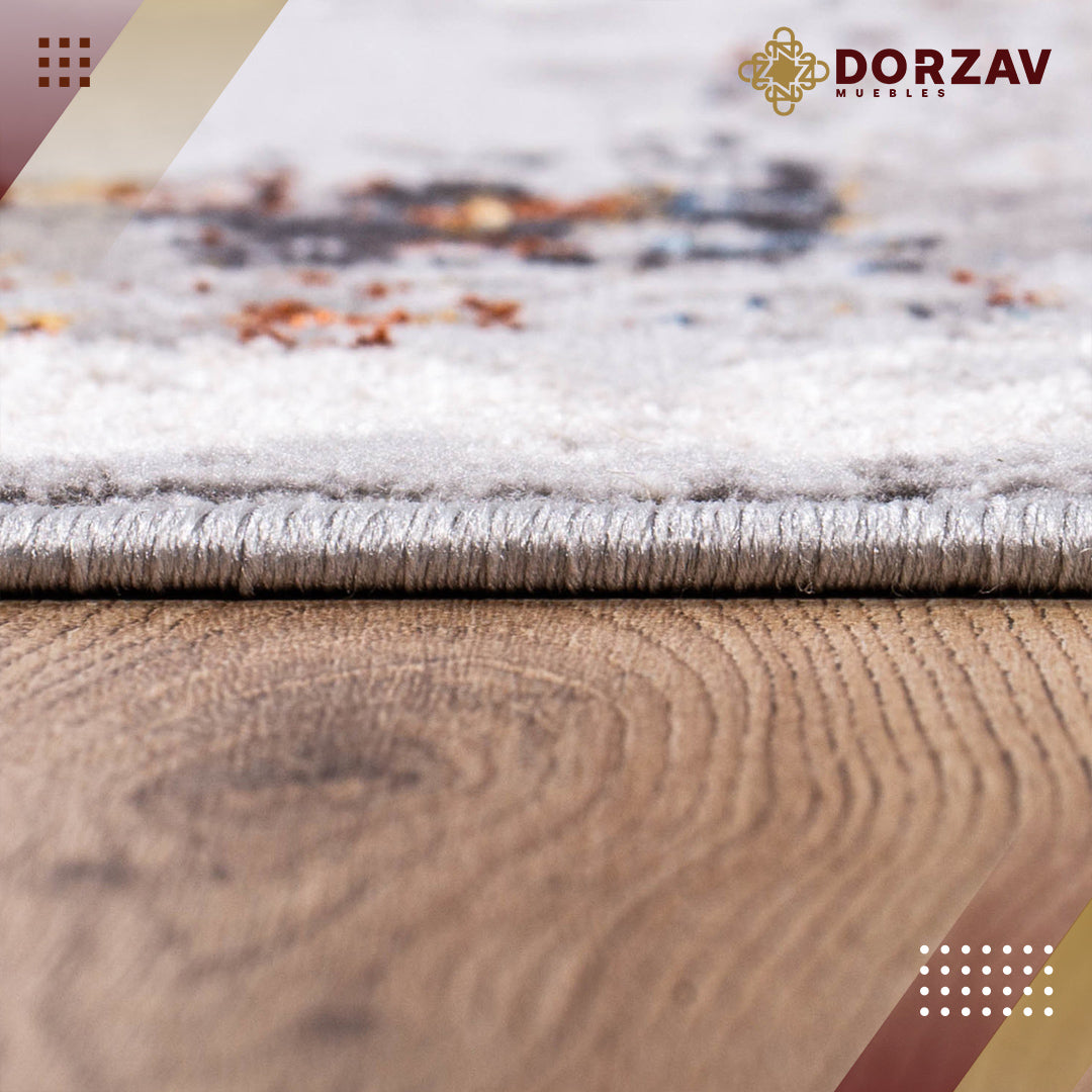 Tapete Decorativo Siena U2035 Azul / Ocre – Abstracto · Interior