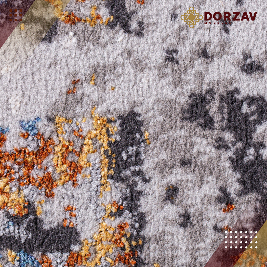Tapete Decorativo Siena U2035 Azul / Ocre – Abstracto · Interior