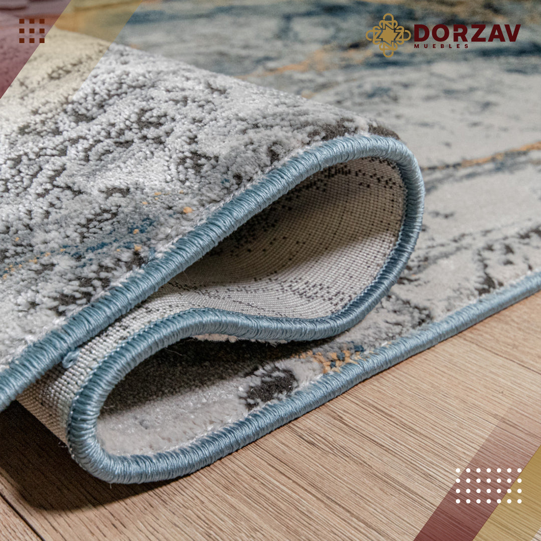 Tapete Decorativo Sirit T5127 Azul / Oro – Abstracto · Interior