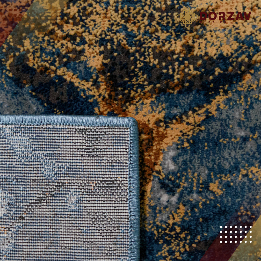 Tapete Decorativo Sirit T5127 Azul / Oro – Abstracto · Interior