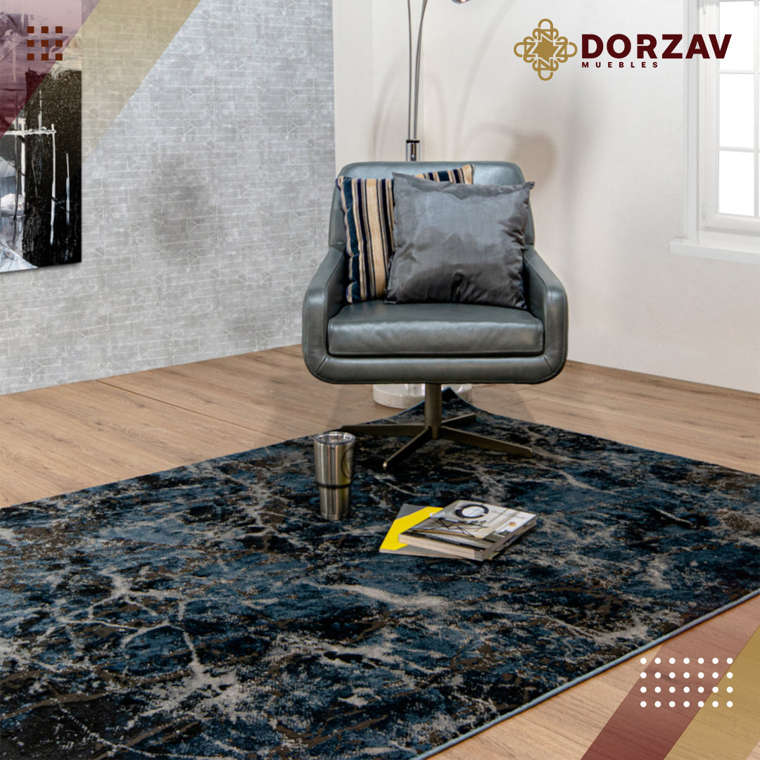 Tapete Decorativo Sirit T5128 Gris / Azul – Abstracto · Interior