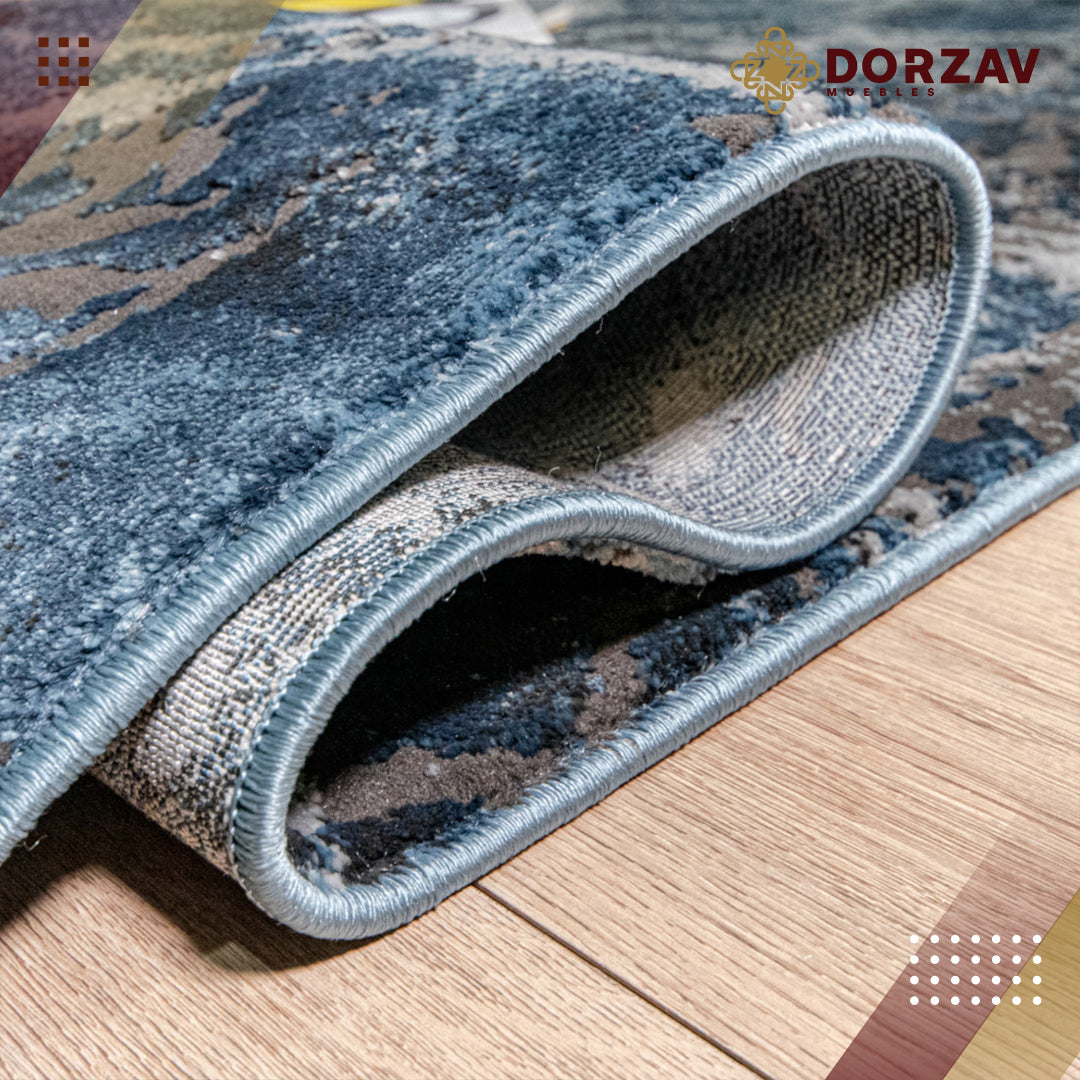 Tapete Decorativo Sirit T5128 Gris / Azul – Abstracto · Interior