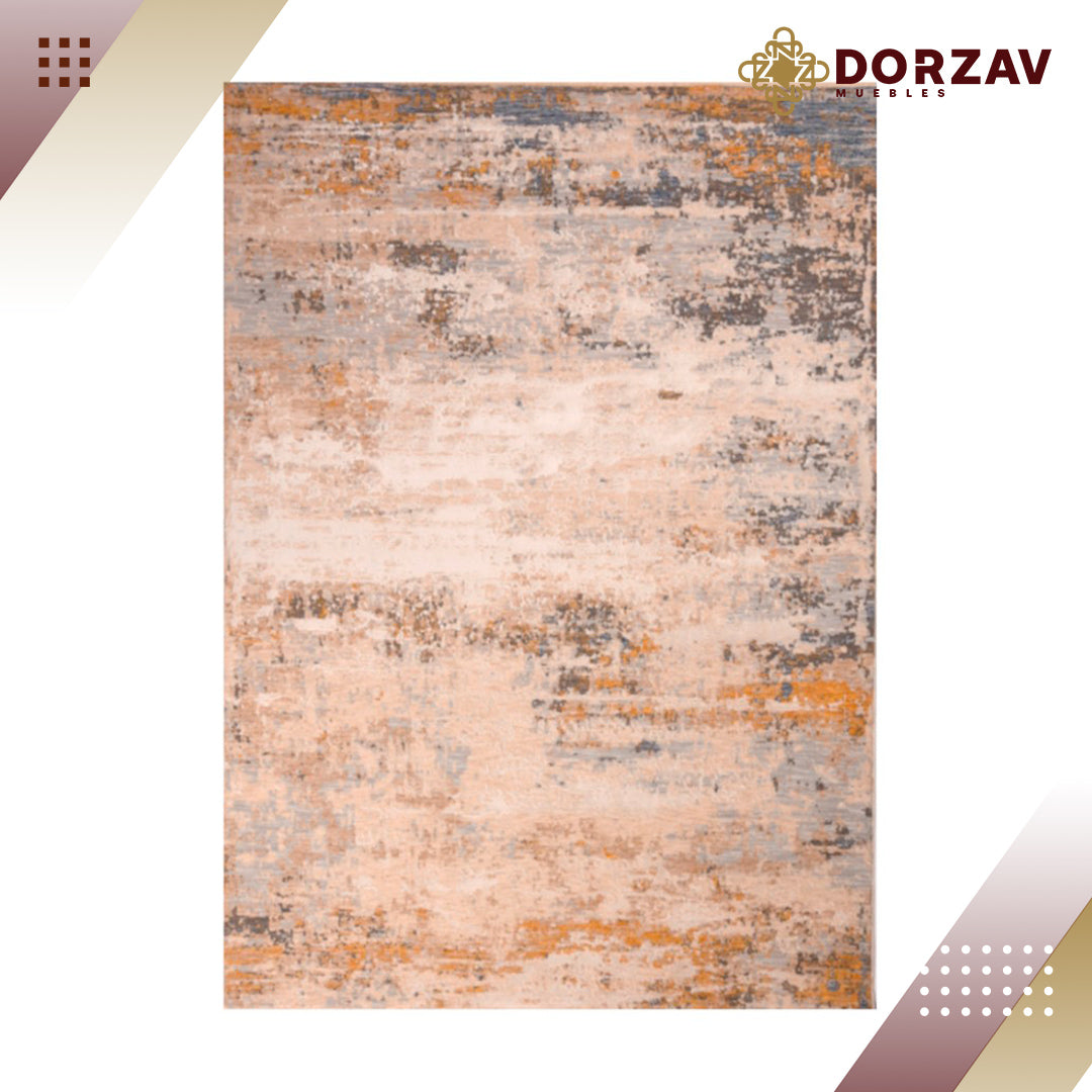 Tapete Decorativo Tebas T2229 Crema / Gris / Oro – Abstracto · Interior