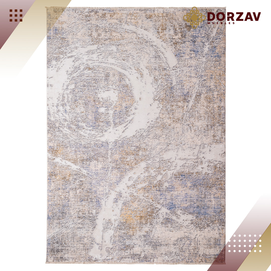 Tapete Decorativo Tebas T2227 Crema / Gris – Abstracto · Interior