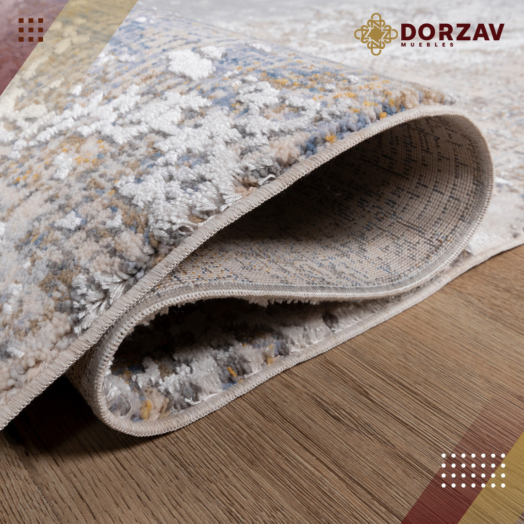 Tapete Decorativo Tebas T2227 Crema / Gris – Abstracto · Interior