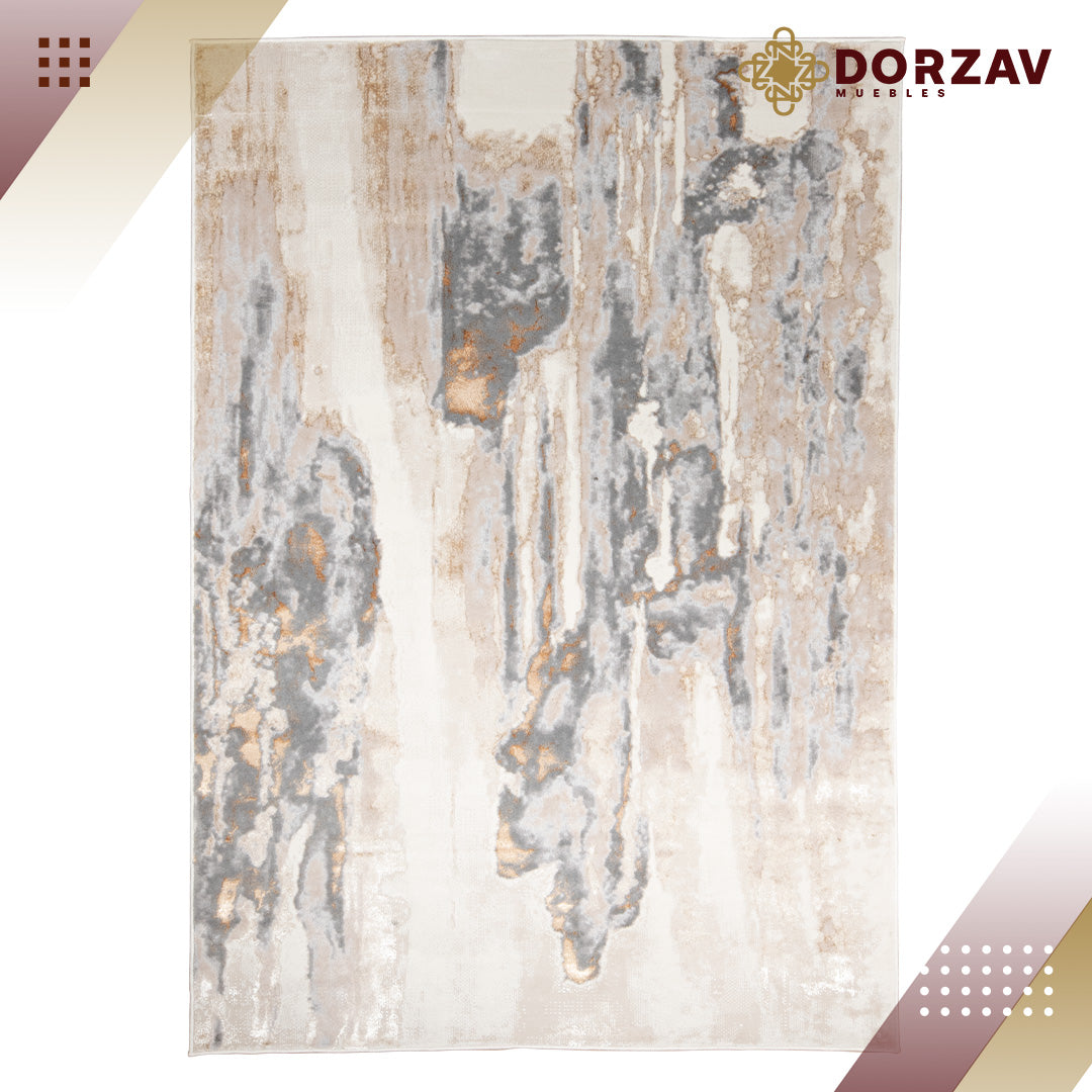 Tapete Decorativo Terra T9028 Crema / Oro – Abstracto · Interior