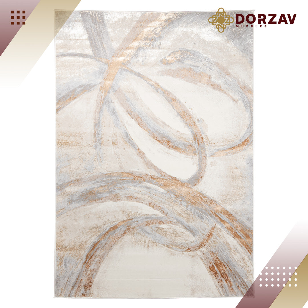 Tapete Decorativo Terra T9029 Crema / Oro – Abstracto · Interior
