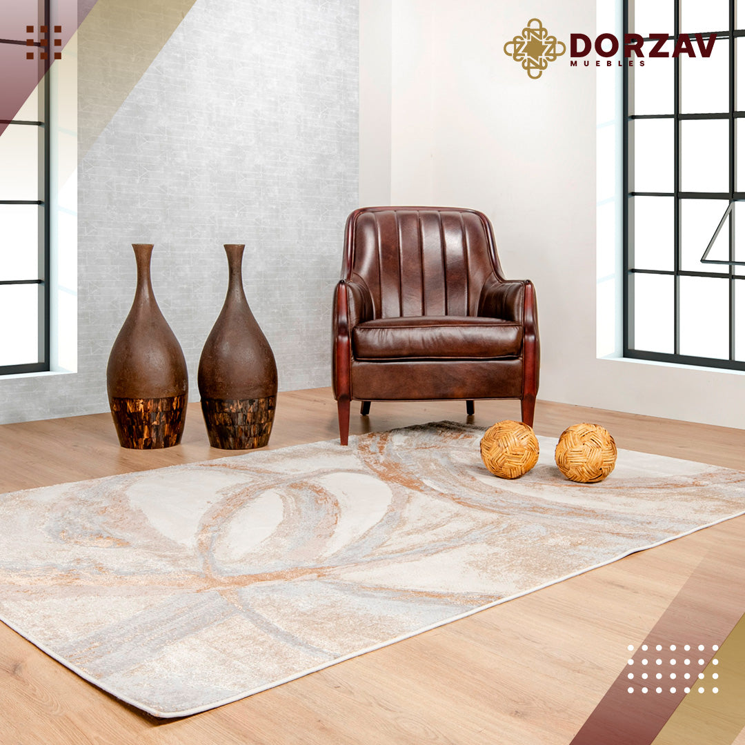 Tapete Decorativo Terra T9029 Crema / Oro – Abstracto · Interior