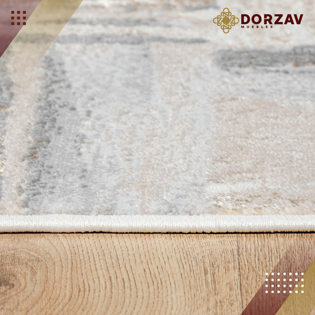 Tapete Decorativo Terra T9031 Crema / Oro – Geométrico · Interior