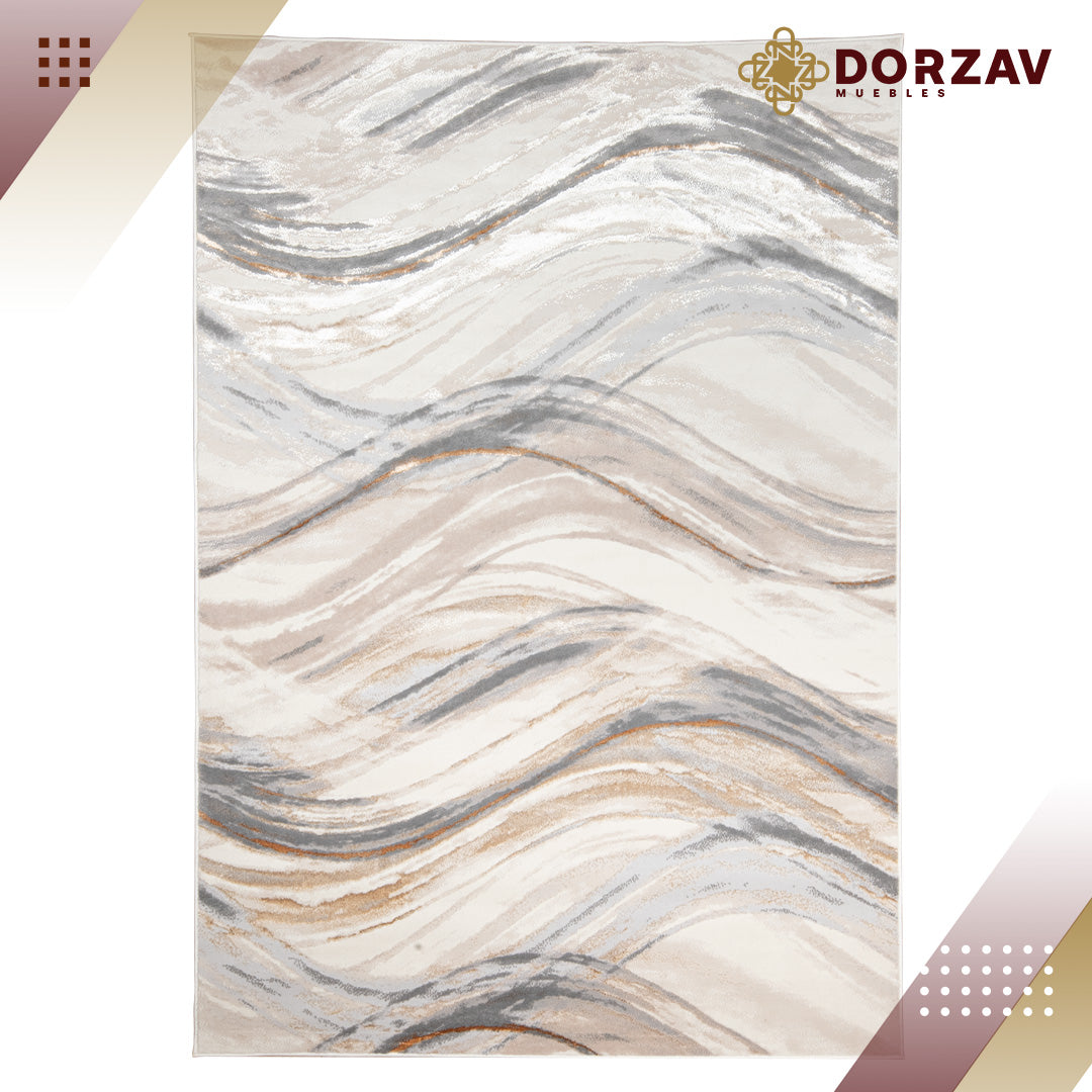 Tapete Decorativo Terra T9032 Crema / Oro – Abstracto · Interior