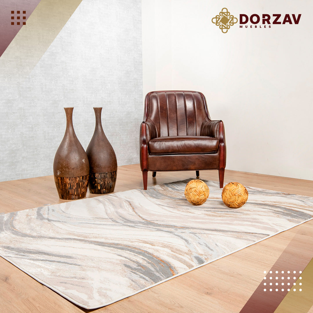 Tapete Decorativo Terra T9032 Crema / Oro – Abstracto · Interior