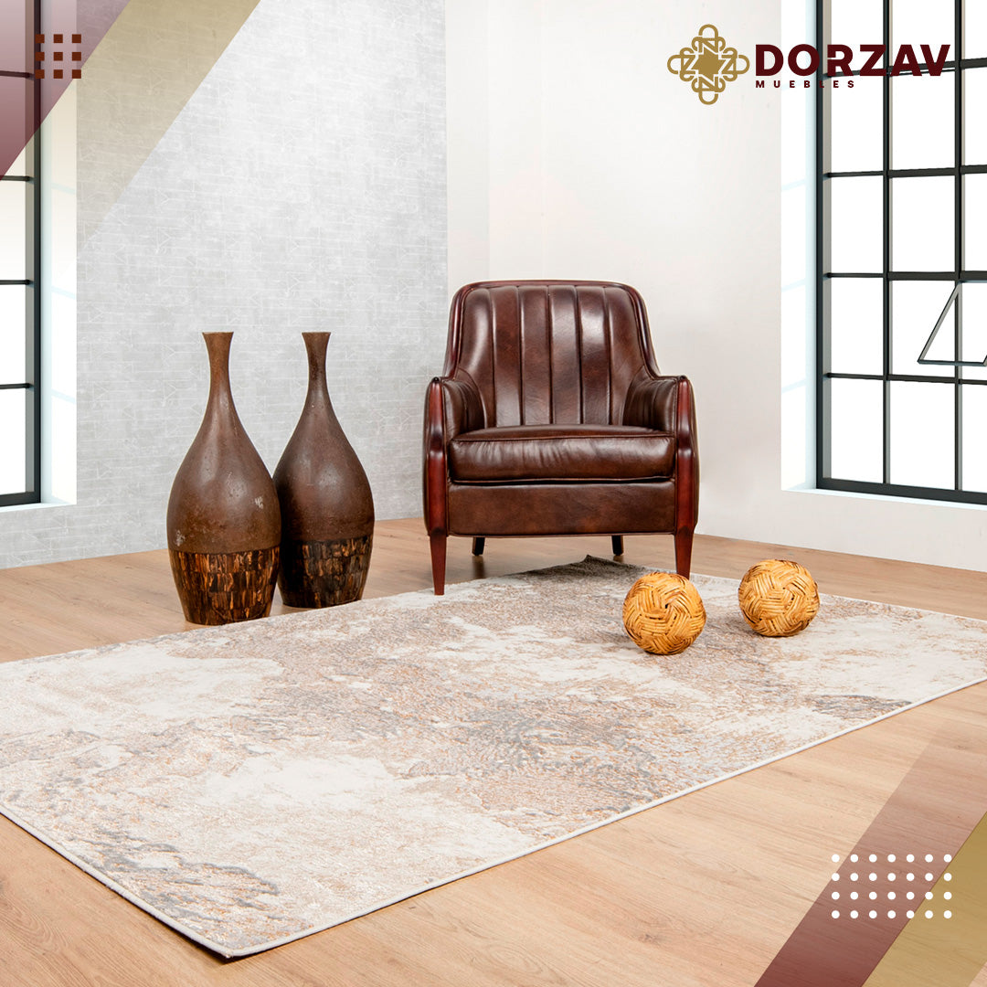 Tapete Decorativo Terra T9035 Crema / Oro – Abstracto · Interior