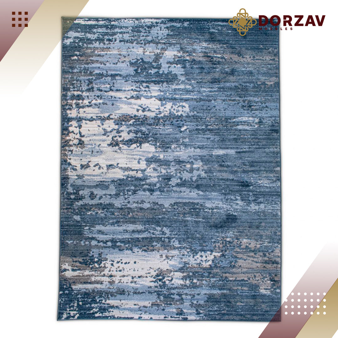 Tapete Decorativo Yenice T7005 Azul / Azul – Abstracto · Interior