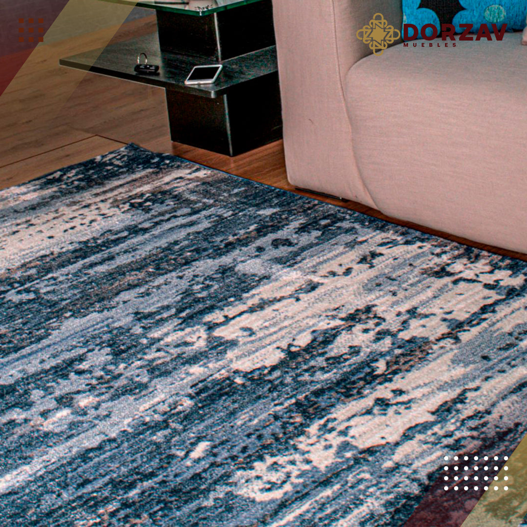 Tapete Decorativo Yenice T7005 Azul / Azul – Abstracto · Interior