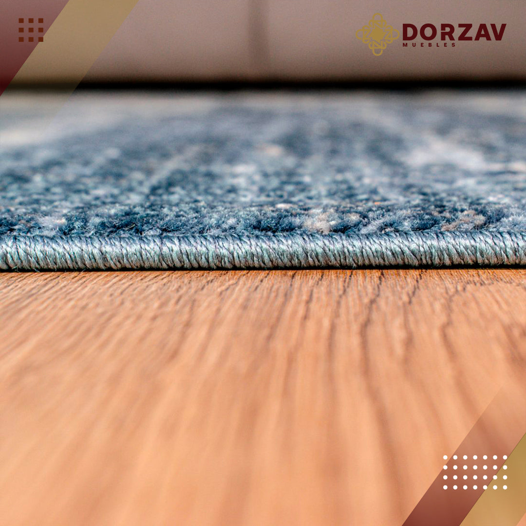 Tapete Decorativo Yenice T7005 Azul / Azul – Abstracto · Interior