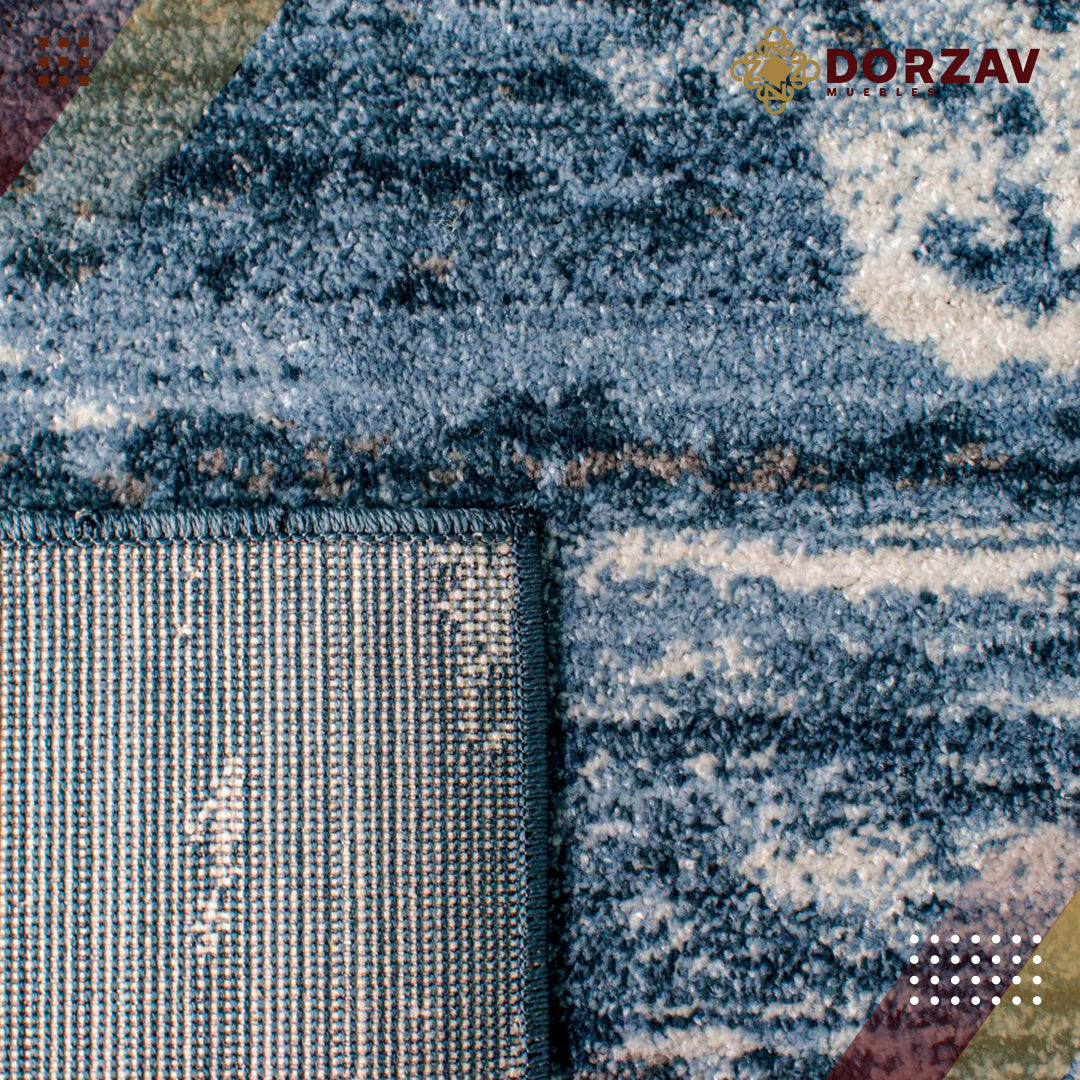 Tapete Decorativo Yenice T7005 Azul / Azul – Abstracto · Interior