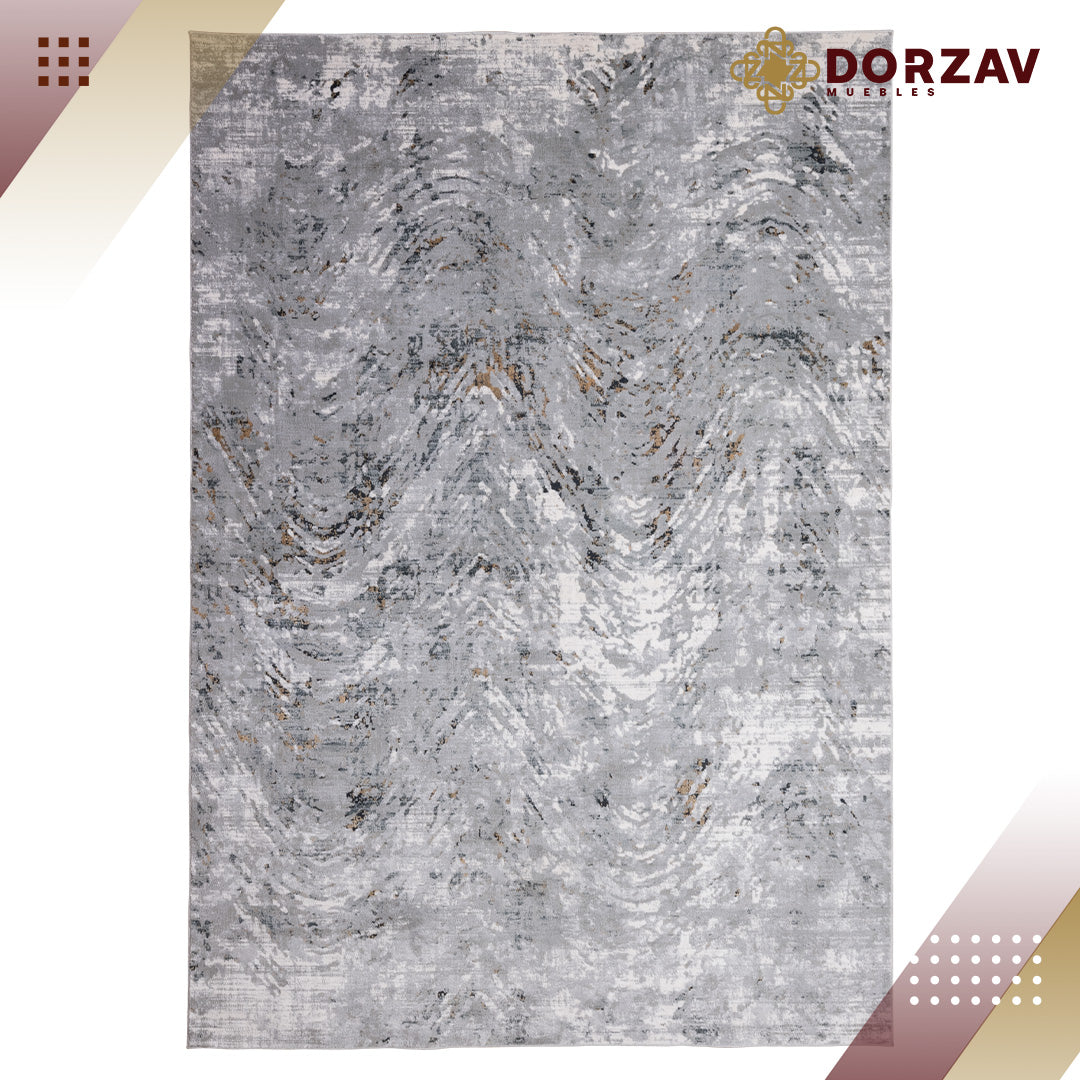 Tapete Decorativo Yasar U2043 Gris / Oro – Abstracto · Interior