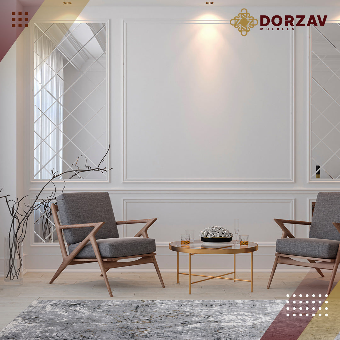Tapete Decorativo Yasar U2043 Gris / Oro – Abstracto · Interior
