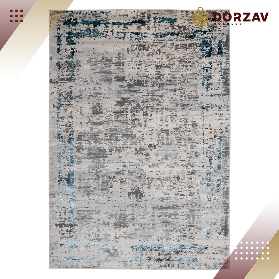 Tapete Decorativo Yemina T4038 Gris / Azul – Abstracto · Interior