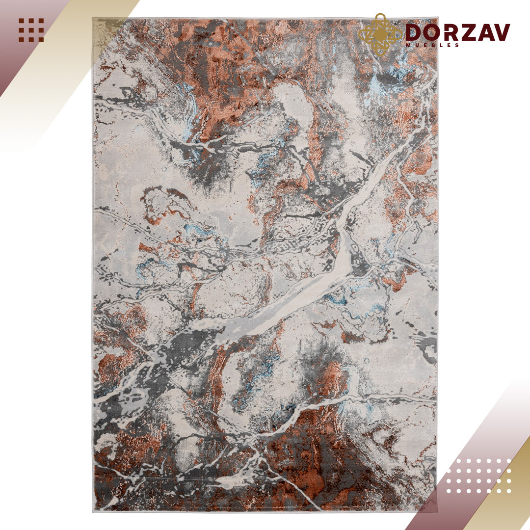 Tapete Decorativo Yemina T4040 Gris / Ocre – Abstracto · Interior