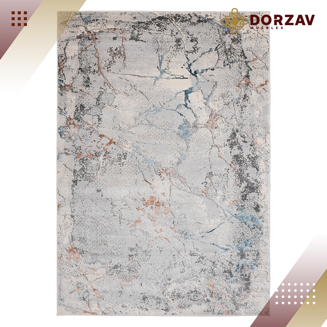 Tapete Decorativo Yemina T4042 Gris / Ocre – Abstracto · Interior
