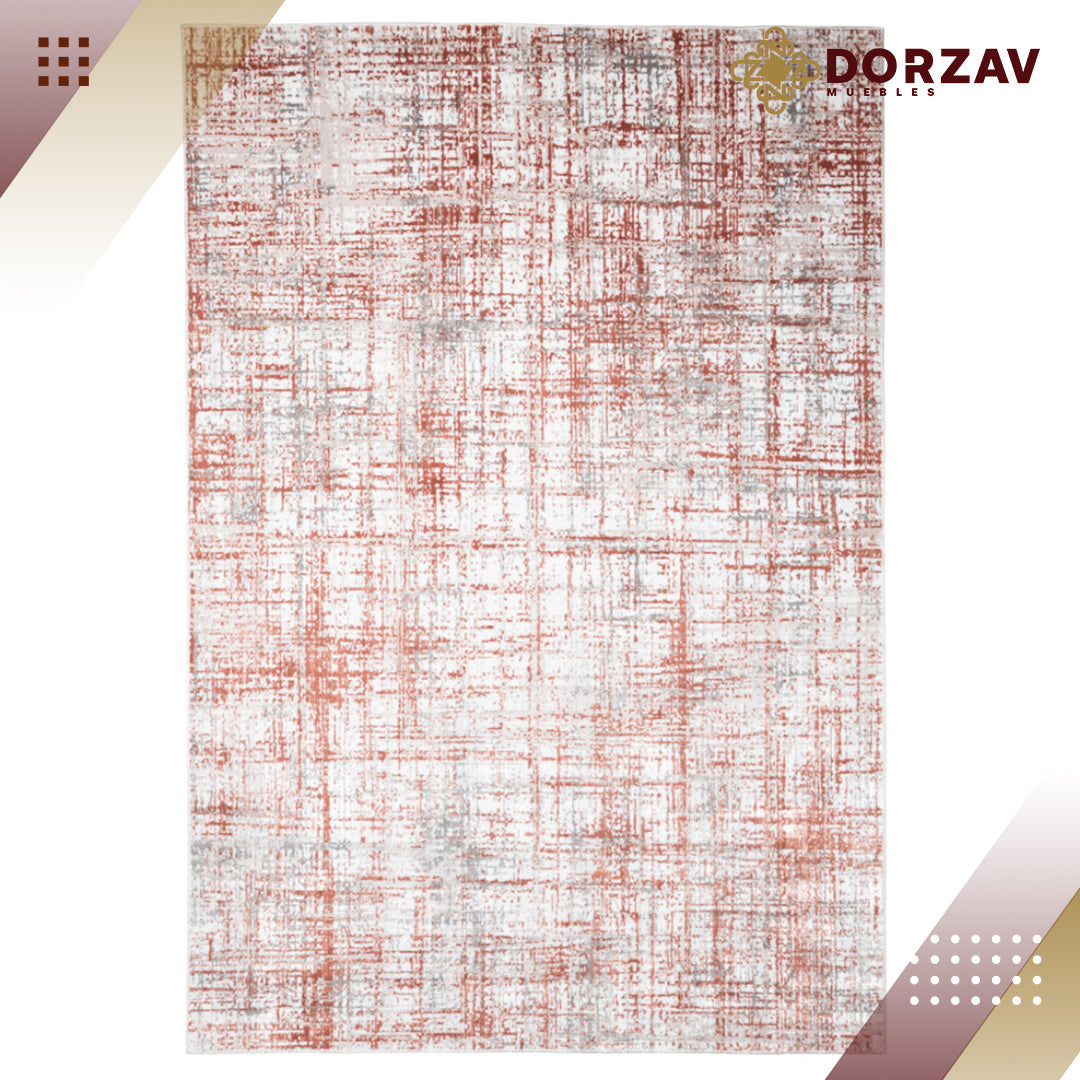 Tapete Decorativo Yeri U4008 Gris / Coral – Contemporáneo · Interior