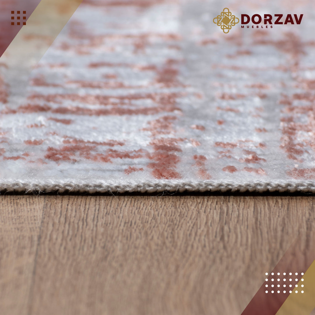 Tapete Decorativo Yeri U4008 Gris / Coral – Contemporáneo · Interior