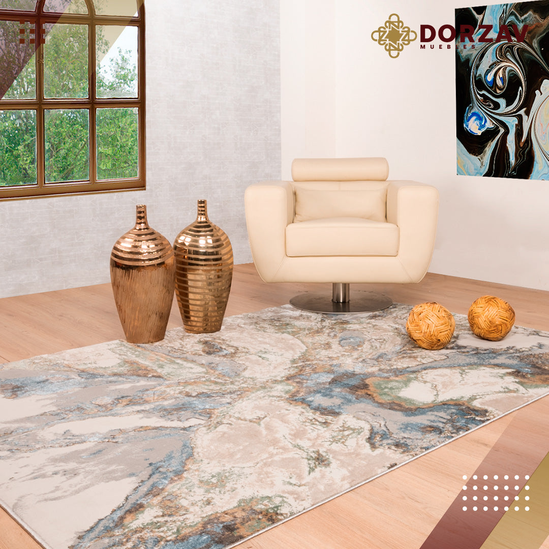 Tapete Decorativo Zaria T2185 Gris / Crema – Abstracto · Interior