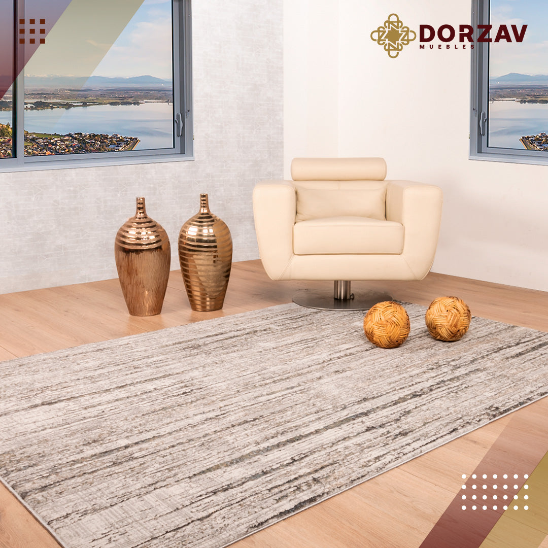 Tapete Decorativo Zaria T2186 Gris / Crema – Abstracto · Interior
