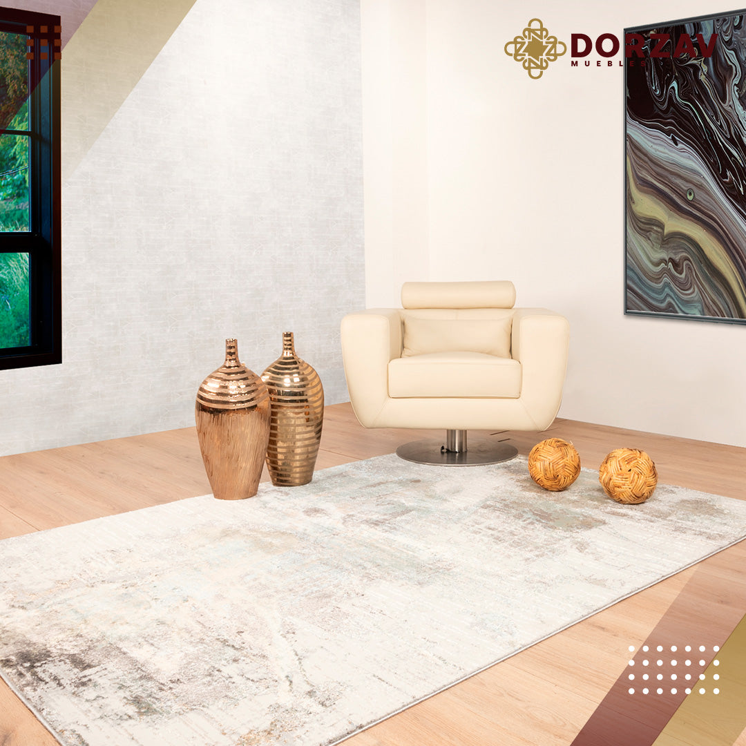 Tapete Decorativo Zaria T2189 Gris / Crema – Abstracto · Interior