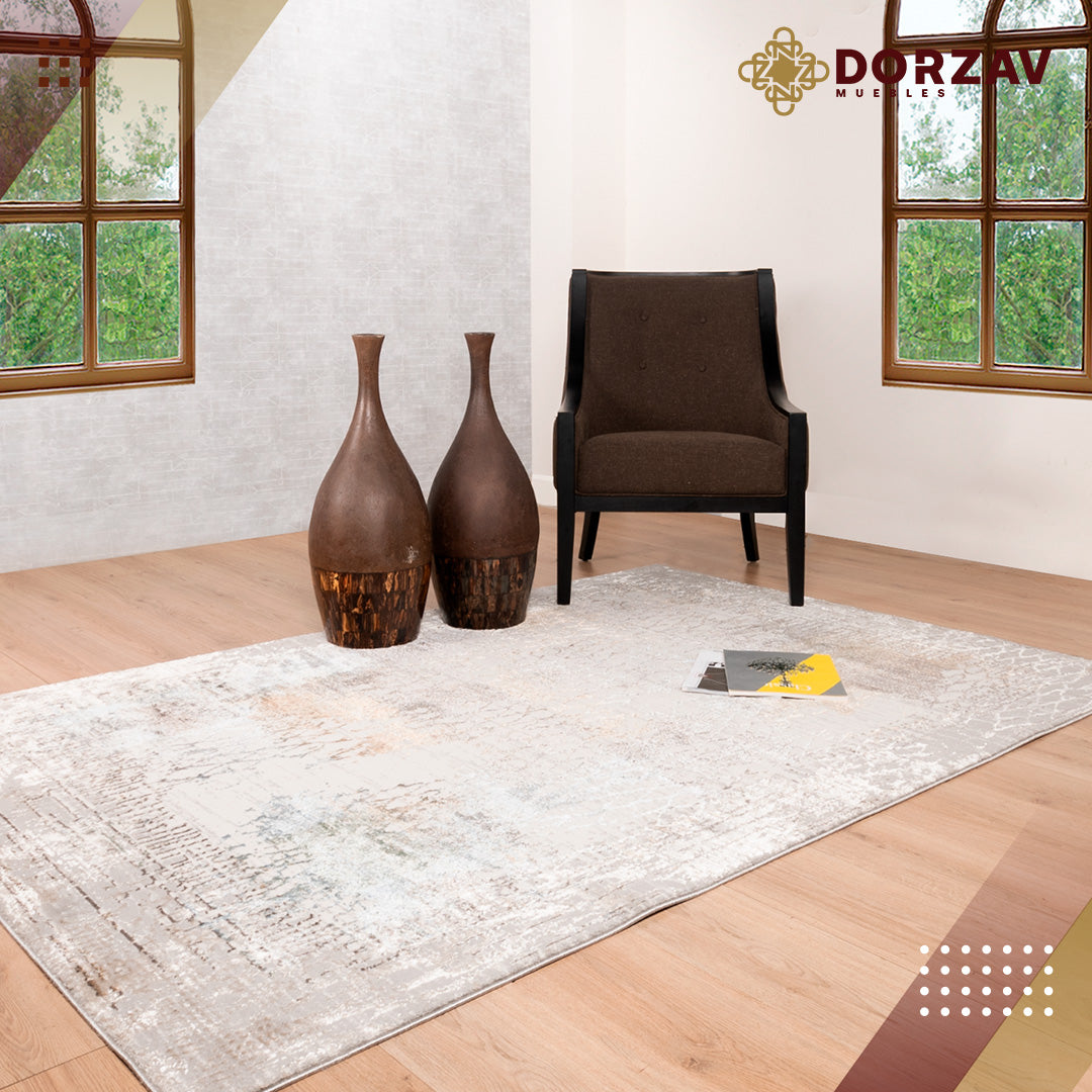 Tapete Decorativo Zaria T2198 Gris / Crema – Abstracto · Interior