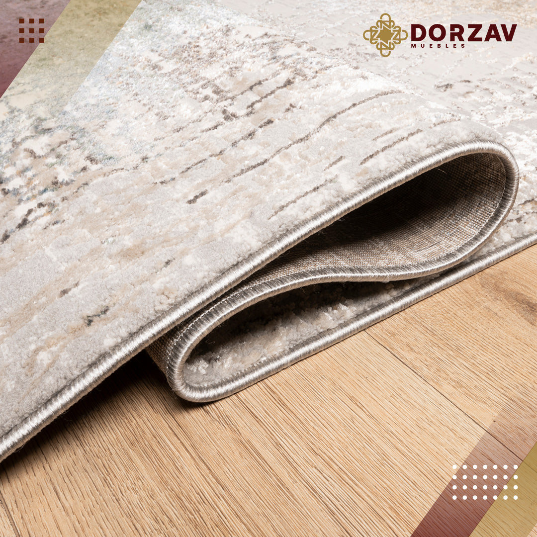 Tapete Decorativo Zaria T2198 Gris / Crema – Abstracto · Interior