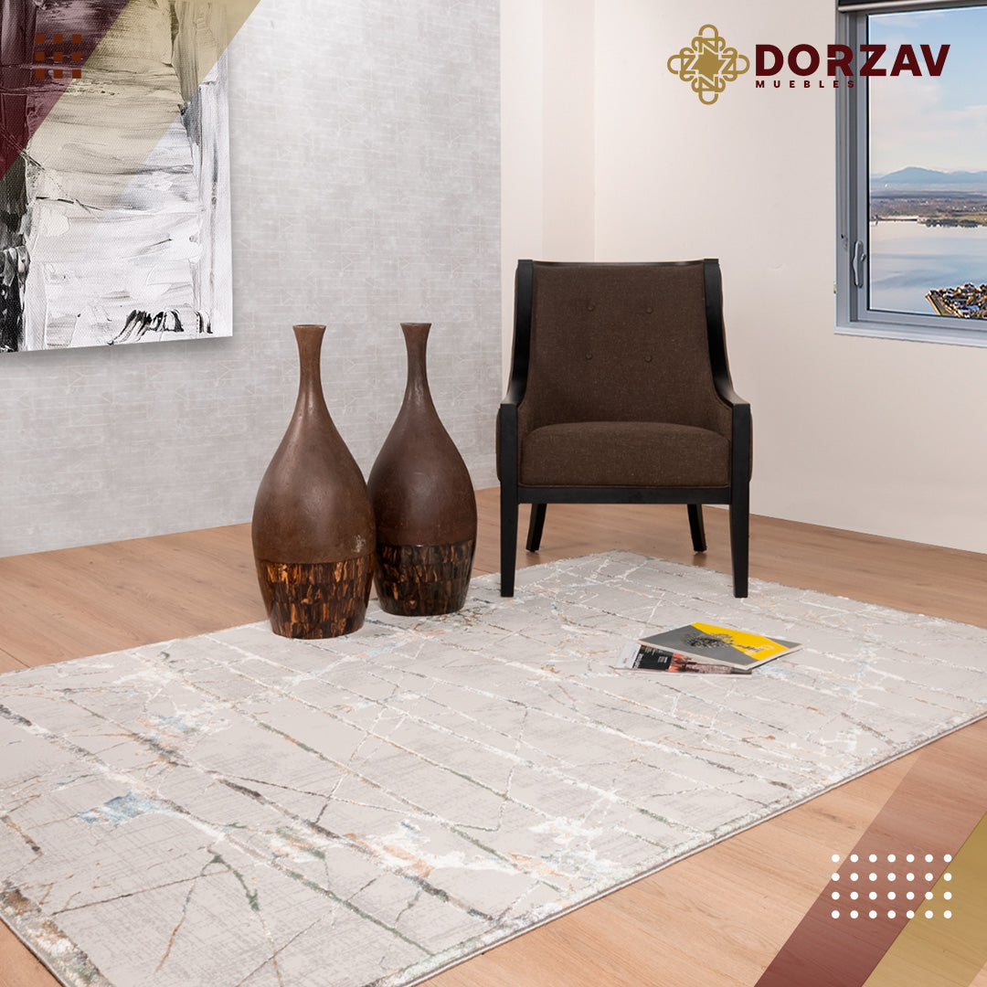 Tapete Decorativo Zaria T2199 Gris / Crema – Abstracto · Interior