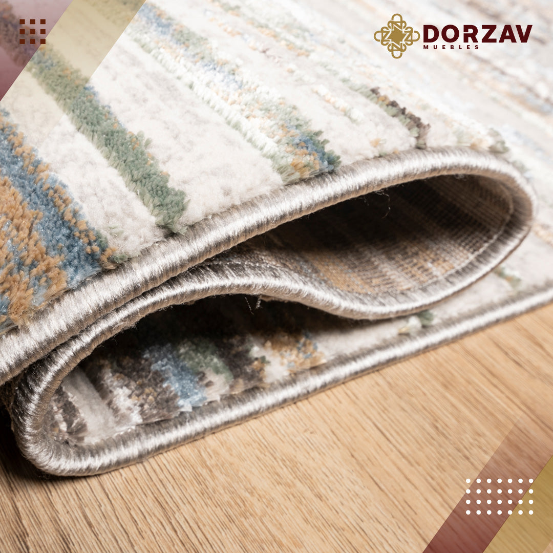 Tapete Decorativo Zaria T2200 Gris / Crema – Contemporáneo · Interior