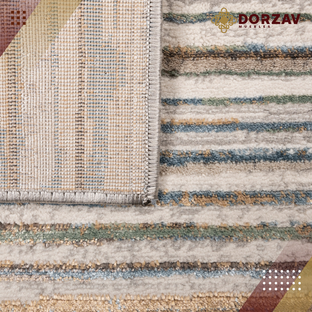 Tapete Decorativo Zaria T2200 Gris / Crema – Contemporáneo · Interior