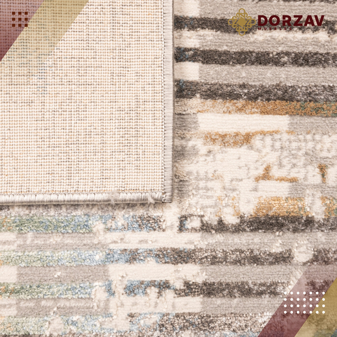 Tapete Decorativo ZARIA T2237 Gris / Crema – Abstracto · Interior
