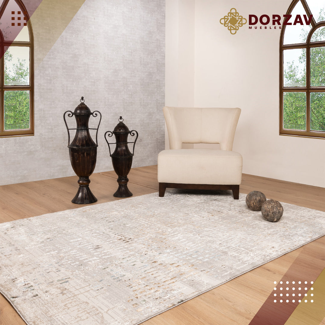Tapete Decorativo Zaria T2238 Gris / Crema – Abstracto · Interior