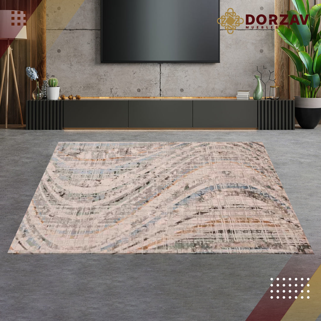 Tapete Decorativo Zaria T2233 Gris / Crema – Abstracto · Interior
