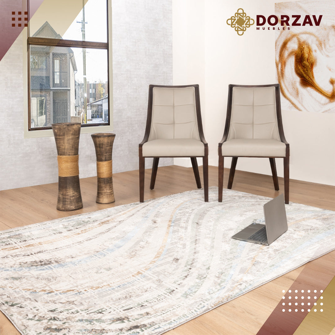 Tapete Decorativo Zaria T2233 Gris / Crema – Abstracto · Interior