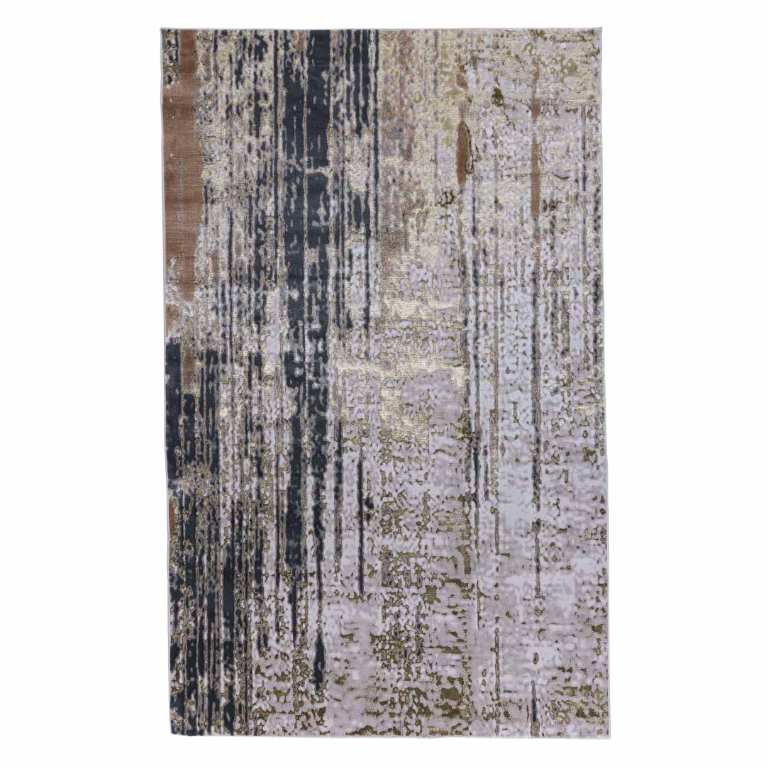 Tapete Decorativo Zuria 1008C Dorado / Taupe – Abstracto · Interior