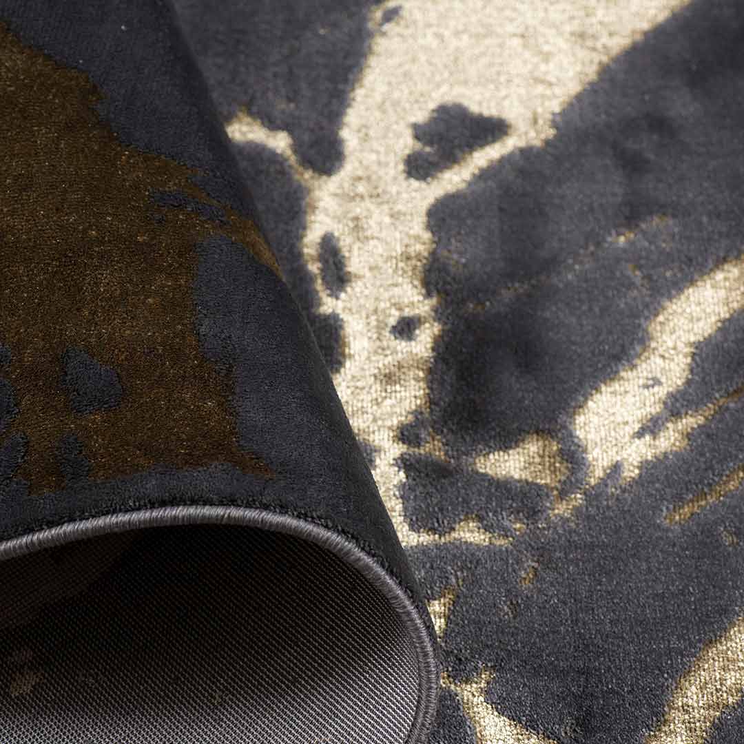 Tapete Decorativo Zuria 1041C Negro / Dorado – Abstracto · Interior