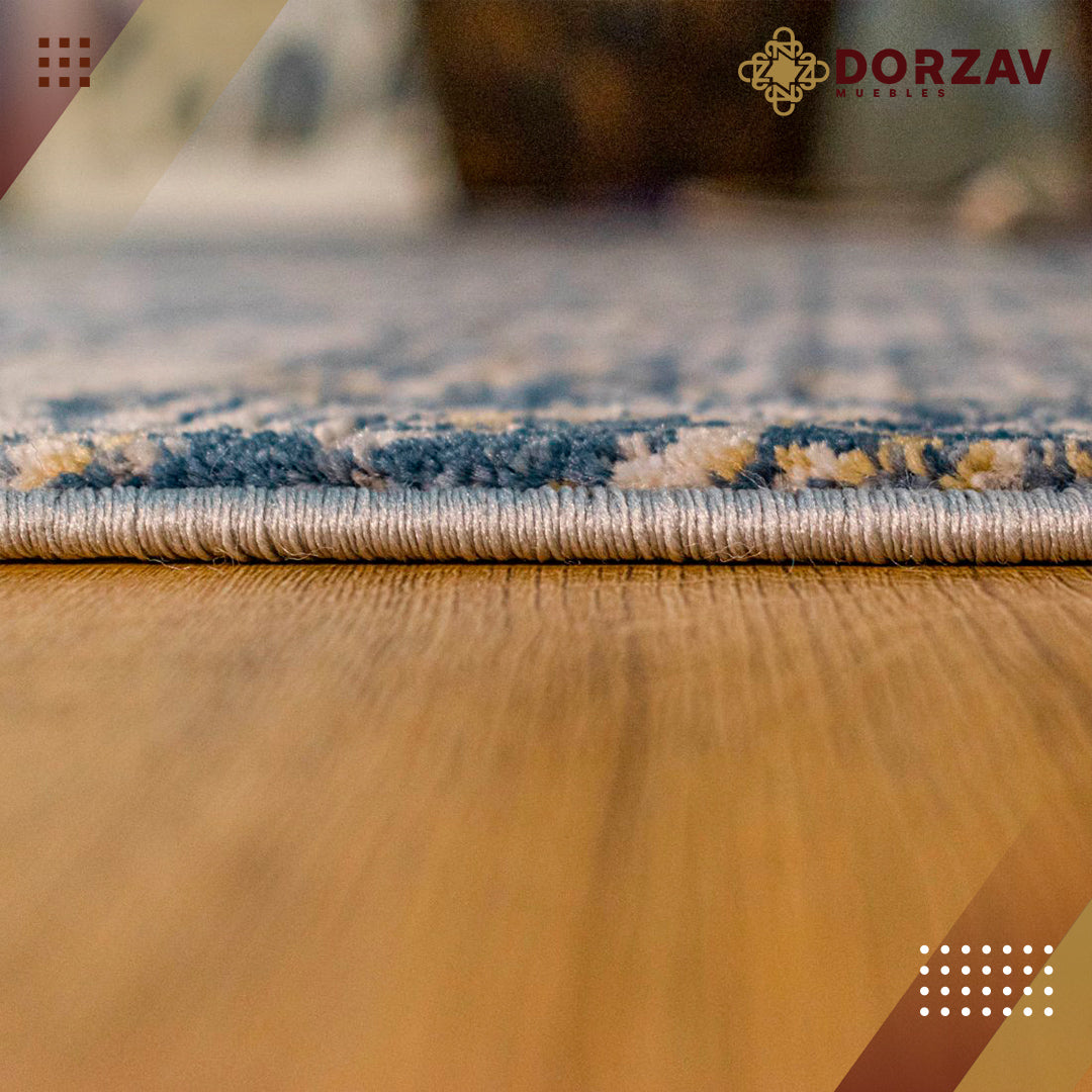 Tapete Decorativo Mardin T4004 Azul / Crema – Abstracto · Interior