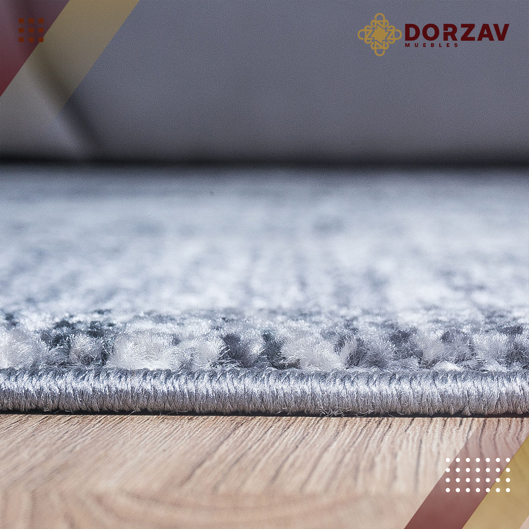 Tapete Decorativo Yenice T7008 Gris / Azul – Abstracto · Interior